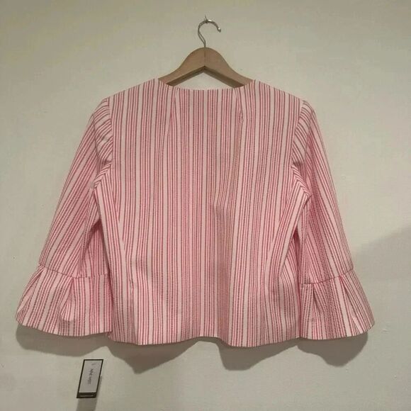 Nine West NWT Old Money Style Blazer Size 8 Red Stripes - Picture 4 of 4